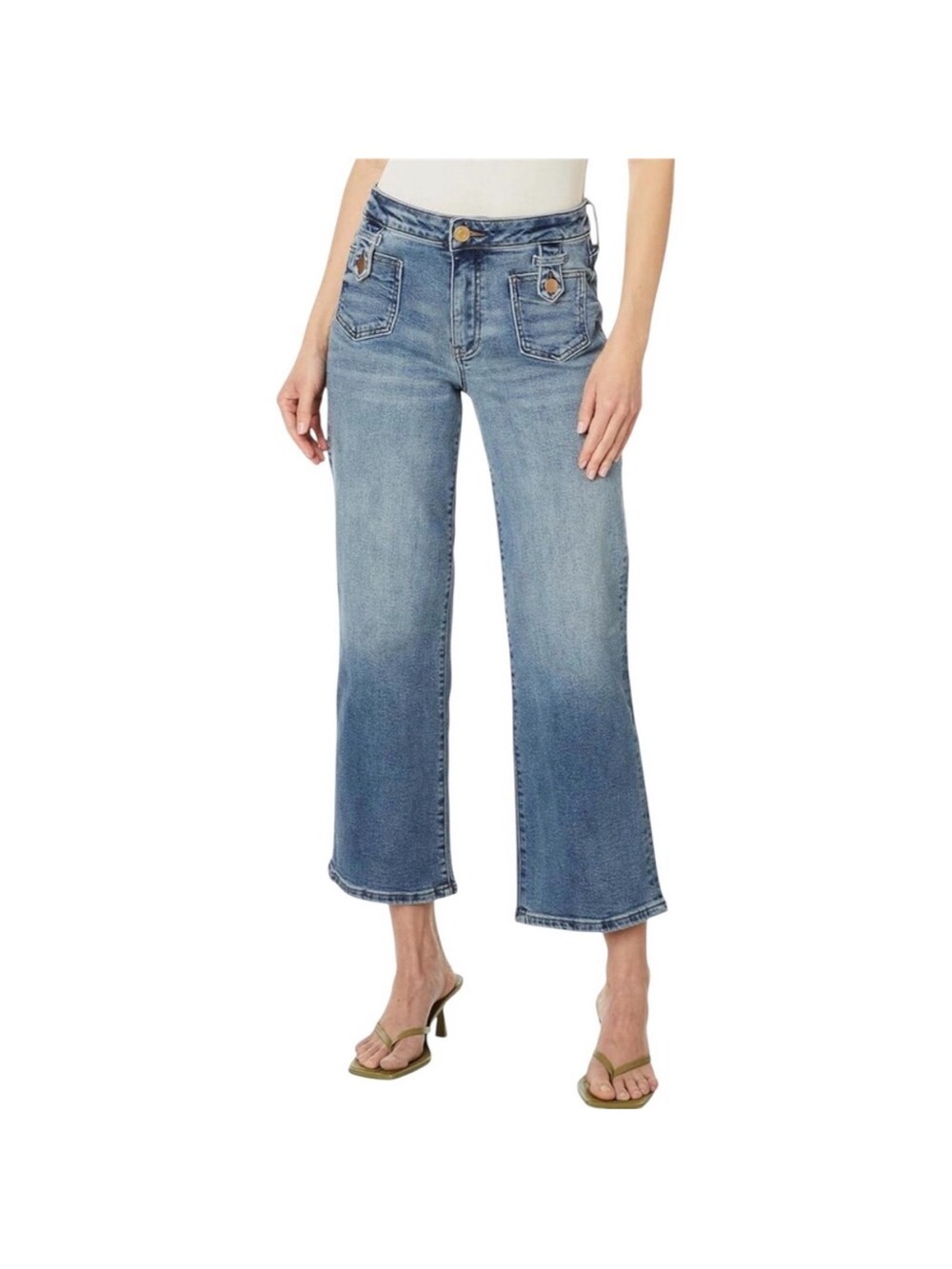 Kut from the Kloth Charlotte Wide Leg Jeans high rise 12 Boho